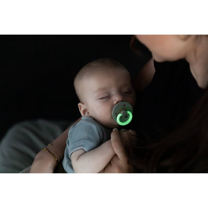 slide 10 of 11, Bibs Colour Latex Pacifier 6-18m - Size 2 - Sage Glow/Vanilla Glow - 2pk, 2 ct