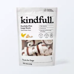 Rawhide-Free Knots with Peanut Butter Strip and Chicken Medium/Large Dog Treat - 9.7oz/5ct - Kindfull™