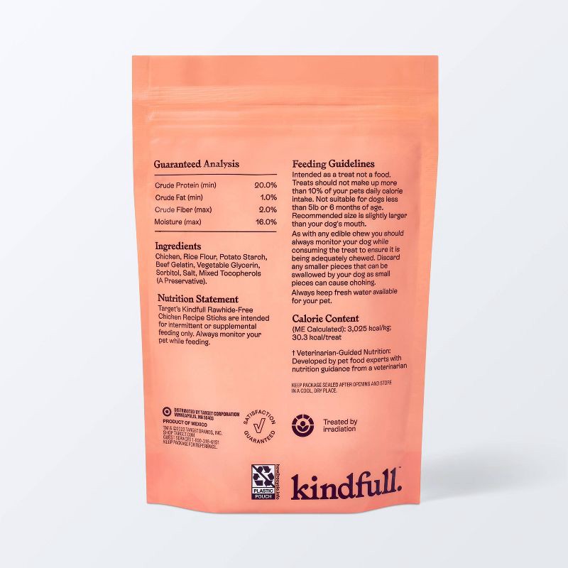 slide 3 of 7, Rawhide-Free Chicken Recipe Stick Dog Treat - 3.5oz/10ct - Kindfull™, 10 ct; 3.5 oz