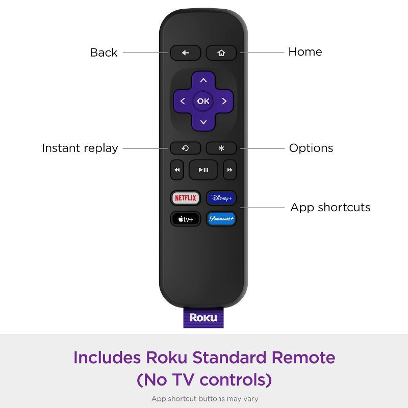 slide 3 of 7, Roku Express HD Streaming Device with High-Speed HDMI Cable, Standard Remote, and Wi-Fi, 1 ct