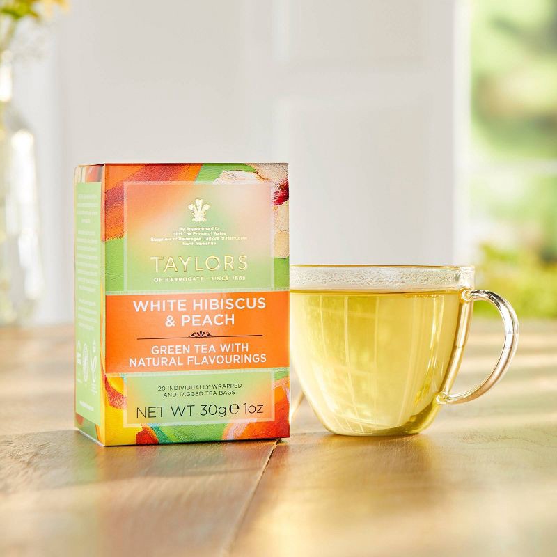 slide 2 of 2, Taylors of Harrogate White Hibiscus & Peach Green Tea - 1oz/20ct, 1 oz, 20 ct