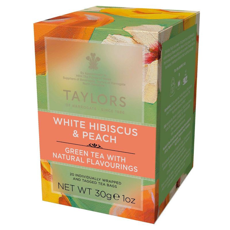 slide 1 of 2, Taylors of Harrogate White Hibiscus & Peach Green Tea - 1oz/20ct, 1 oz, 20 ct
