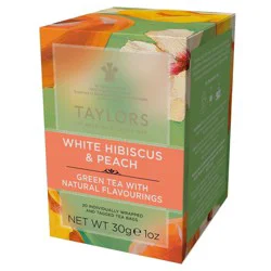 Taylors of Harrogate White Hibiscus & Peach Green Tea - 1oz/20ct