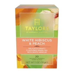 Taylors of Harrogate White Hibiscus & Peach Green Tea - 1oz/20ct