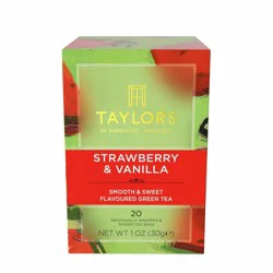 Taylors of Harrogate Strawberry & Vanilla Green Tea - 20ct/1oz