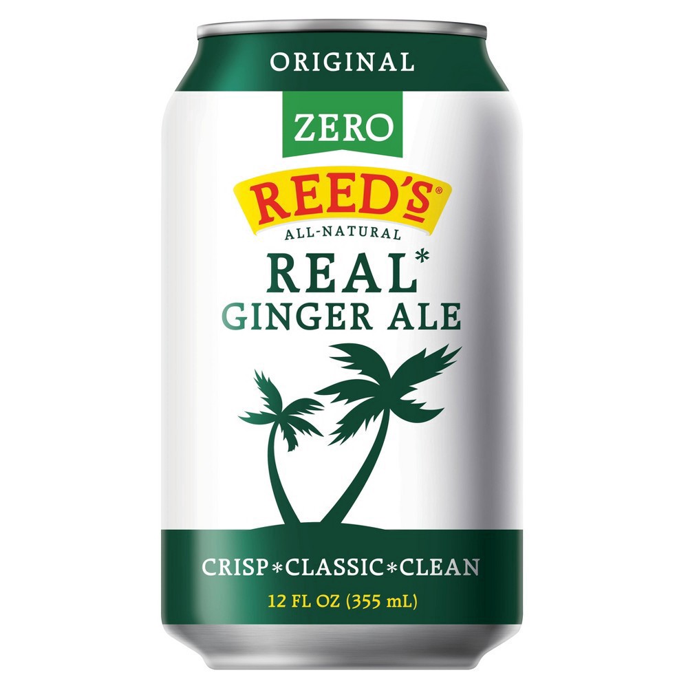 slide 2 of 3, Reed's ZERO Sugar Ginger Ale- 4 ct; 12 fl oz, 4 ct; 12 fl oz