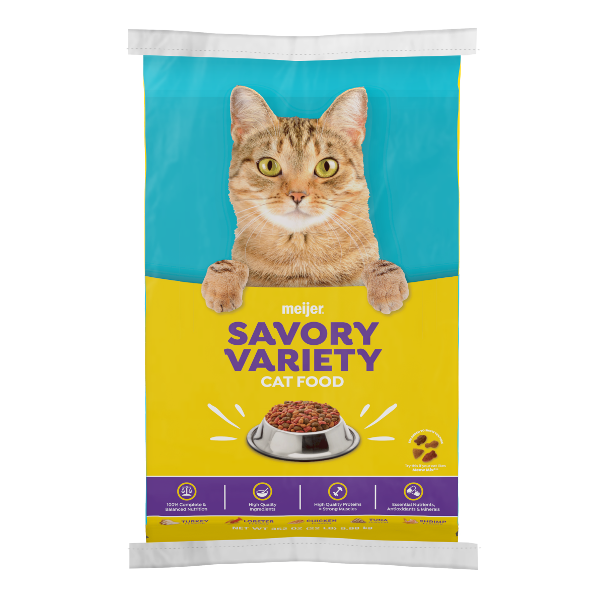 slide 1 of 9, Meijer Main Choice Blended Dry Cat Food, 22 lb