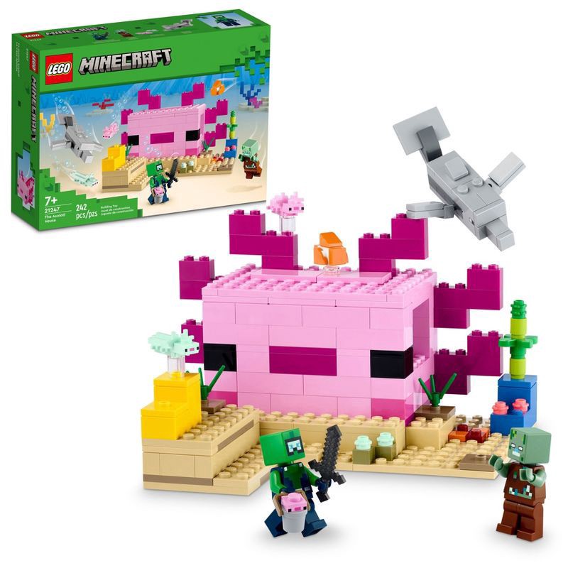 slide 1 of 6, LEGO Minecraft The Axolotl House Building Toy 21247, 1 ct