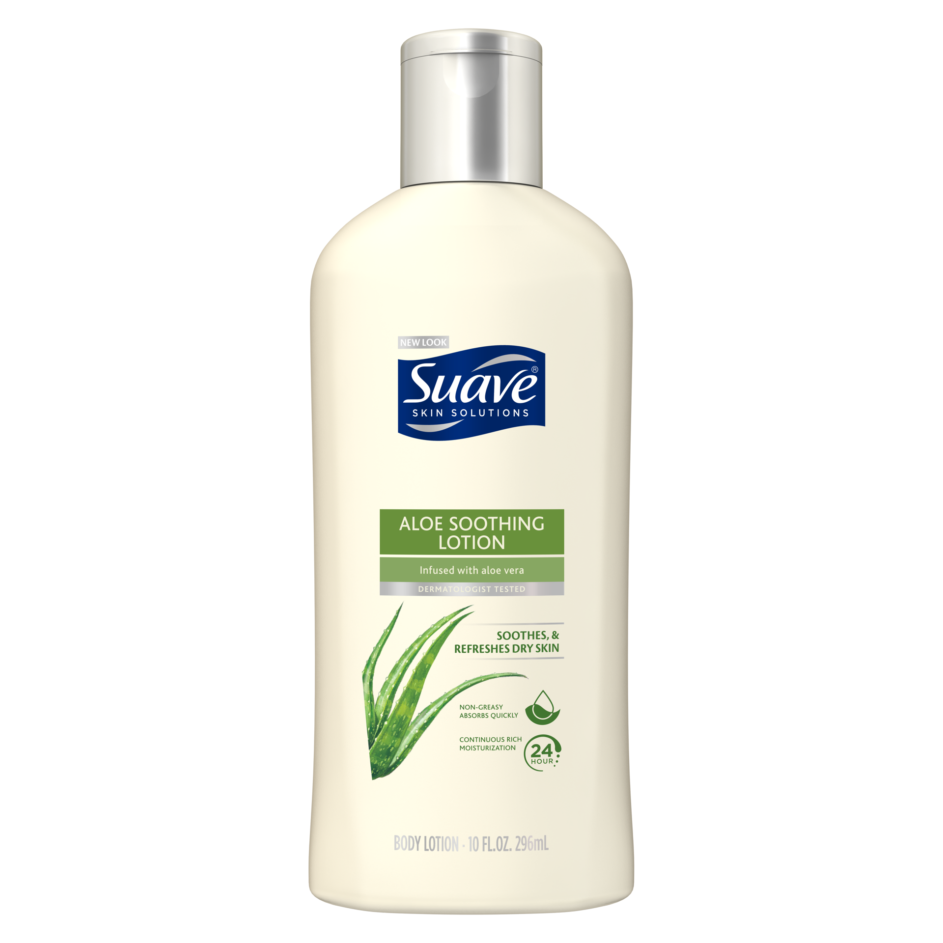 slide 3 of 3, Suave Skin Solutions Body Lotion Soothing with Aloe, 10 oz, 10 oz