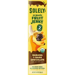 Solely Organic Banana with Dark Chocolate Fruit Jerky - 0.8oz