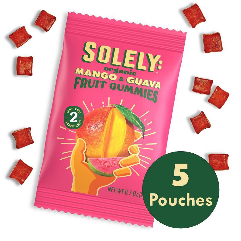 slide 2 of 4, Solely Organic Mango & Guava Whole Fruit Gummies - 3.5oz/5ct, 3.5 oz, 5 ct