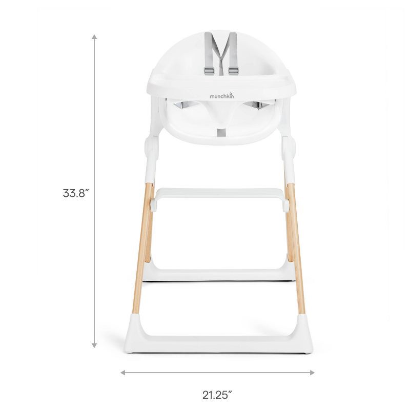 slide 3 of 8, Munchkin Float Easy Clean Foldable High Chair - Compact Modern Design - White, 1 ct