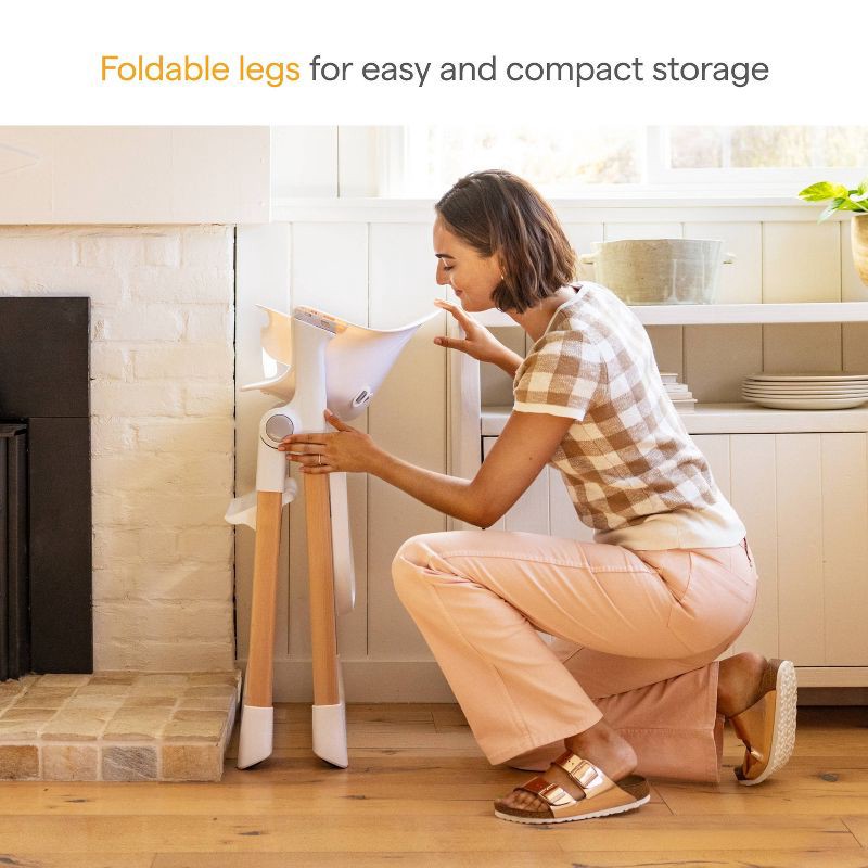 slide 6 of 8, Munchkin Float Easy Clean Foldable High Chair - Compact Modern Design - White, 1 ct