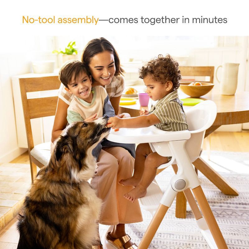 slide 7 of 8, Munchkin Float Easy Clean Foldable High Chair - Compact Modern Design - White, 1 ct