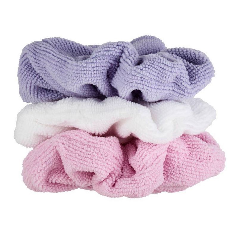 slide 3 of 3, Conair Ultra- Absorbent Microfiber Towel Scrunchies - White/Pink/Purple - 3pcs, 3 ct