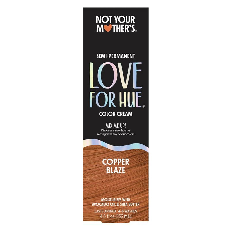 slide 8 of 8, Not Your Mother's Love for Hue Magnified Color Semi-Permanent Hair Color Cream - Copper Blaze - 4.5 fl oz, 4.5 fl oz