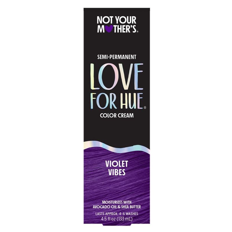 slide 8 of 8, Not Your Mother's Love for Hue Semi-Permanent Hair Color Cream - Violet Vibes - 4.5 fl oz, 4.5 fl oz