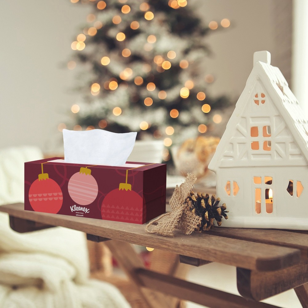 slide 9 of 13, Kleenex Holiday Ultra Soft Facial Tissue - 4pk/120ct, 4 pk; 120 ct