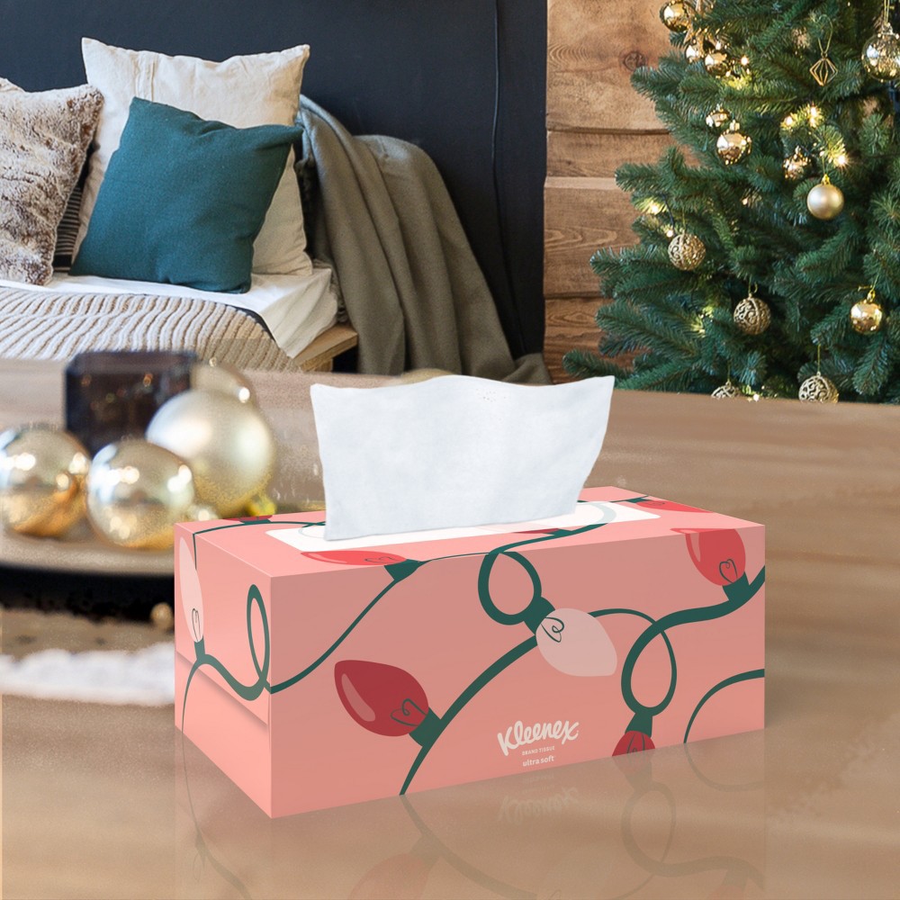 slide 13 of 13, Kleenex Holiday Ultra Soft Facial Tissue - 4pk/120ct, 4 pk; 120 ct