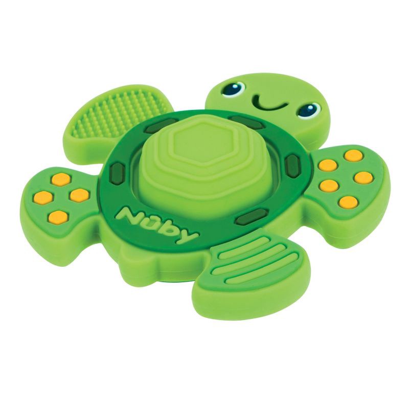 slide 3 of 8, Nuby Teethe N' Pop Sensory Play Silicone Teether for Babies - Turtle Design, 1 ct