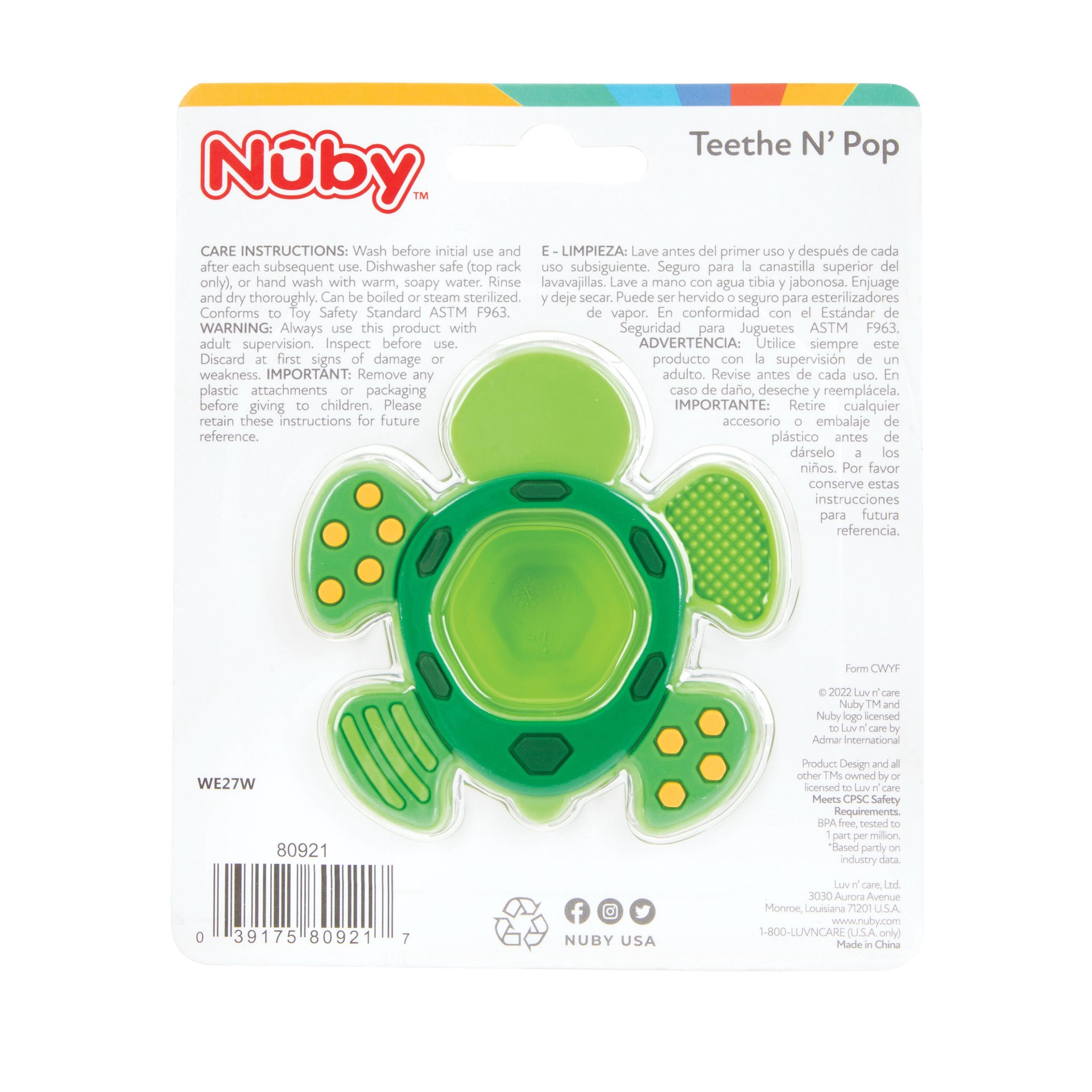 Nuby Turtle Sensory Poppers Teether 1 Ct Shipt