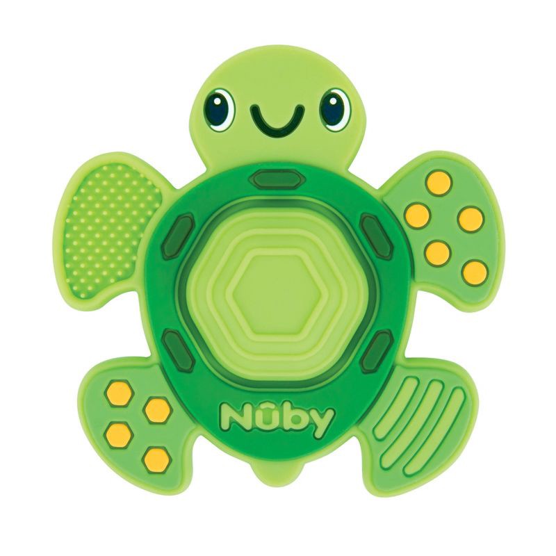 slide 1 of 8, Nuby Teethe N' Pop Sensory Play Silicone Teether for Babies - Turtle Design, 1 ct