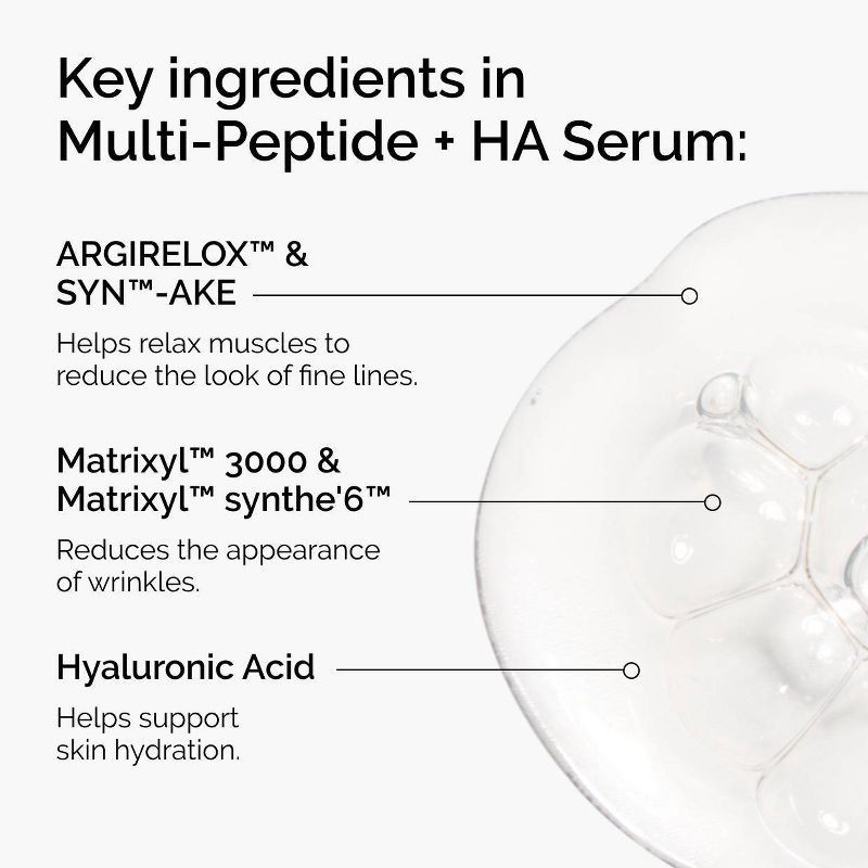 slide 5 of 7, The Ordinary Multi-Peptide + Hyaluronic Acid Serum for Firmness and Elasticity- 1fl oz - Ulta Beauty, 1 fl oz