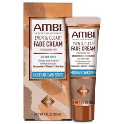 AMBI Even & Clear Fade Cream - 1fl oz: For Acne-Prone Skin, With Tea Tree Oil, Facial Treatment, Unscented