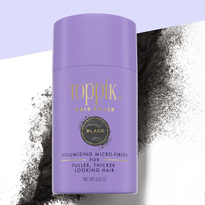 slide 2 of 10, Toppik Hair Filler Volumizing Micro-Fibers - Black - 0.42oz, 0.42 oz