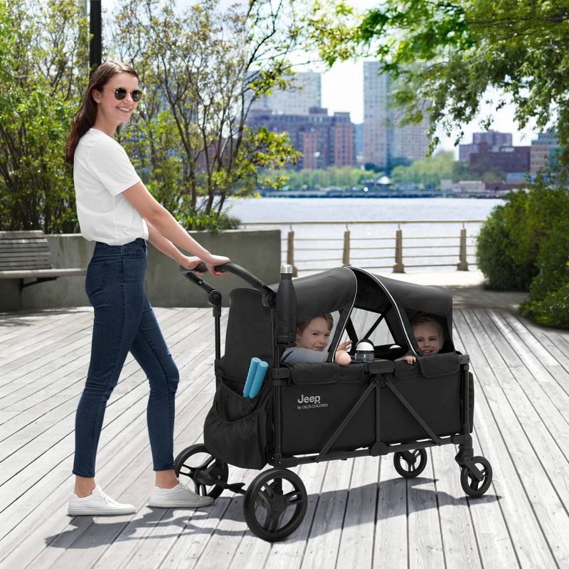 slide 2 of 12, Jeep Evolve Stroller Wagon by Delta Children - Black, 1 ct