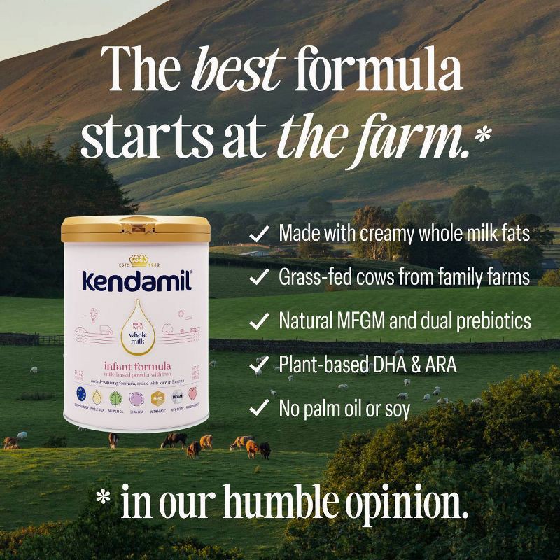 slide 6 of 9, Kendamil Infant Formula Powder - 28.2oz, 28.2 oz