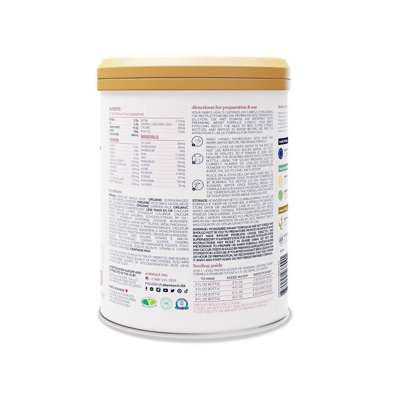 slide 3 of 9, Kendamil Organic Infant Formula Powder - 28.2oz, 28.2 oz