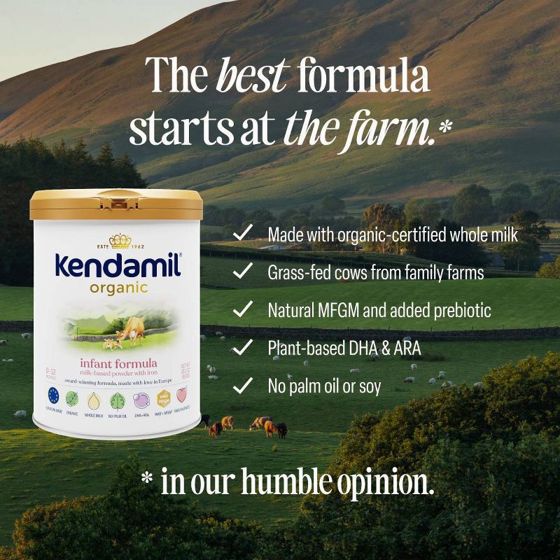 slide 5 of 9, Kendamil Organic Infant Formula Powder - 28.2oz, 28.2 oz