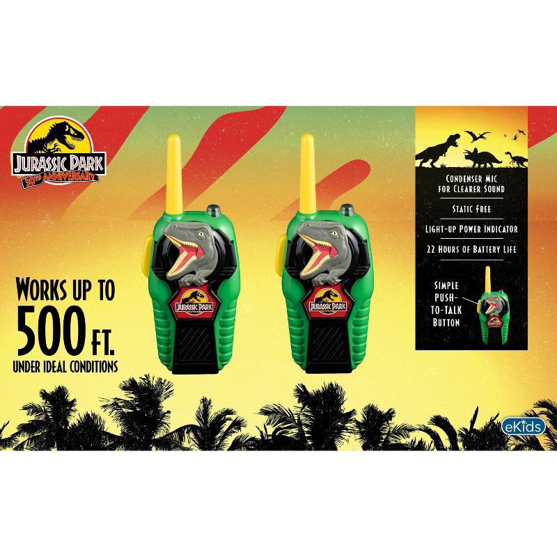 slide 5 of 7, Jurassic World Classic 30th Anniversary Walkie Talkies, 1 ct