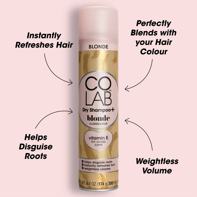 slide 4 of 8, COLAB Blonde Corrector Bergamot and Rose Scented Dry Shampoo - 6.1 fl oz, 6.1 fl oz