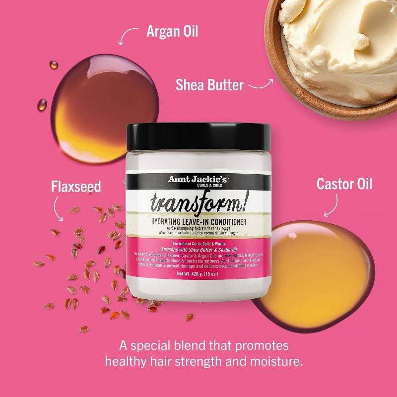 slide 5 of 9, Aunt Jackie's Transform Hydrating Leave In Conditioner - 15 fl oz, 15 fl oz