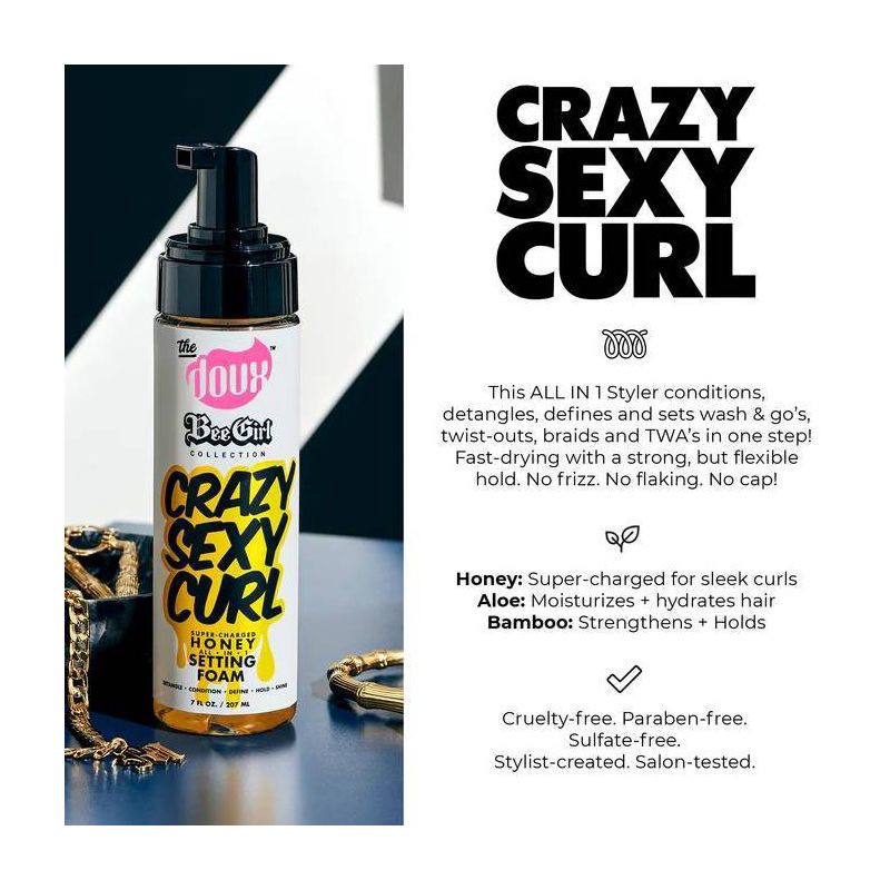 slide 3 of 10, The Doux Crazy Sexy Curl Setting Foam - 7 fl oz, 7 fl oz