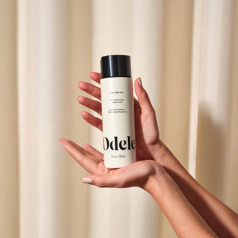 slide 4 of 6, Odele Flex Hair Gel Curl Enhancing, Shine Enhancing, Smoothing and Texturizing Hair Treatments - Crunch Free + Medium Hold - 8 fl oz, 8 fl oz