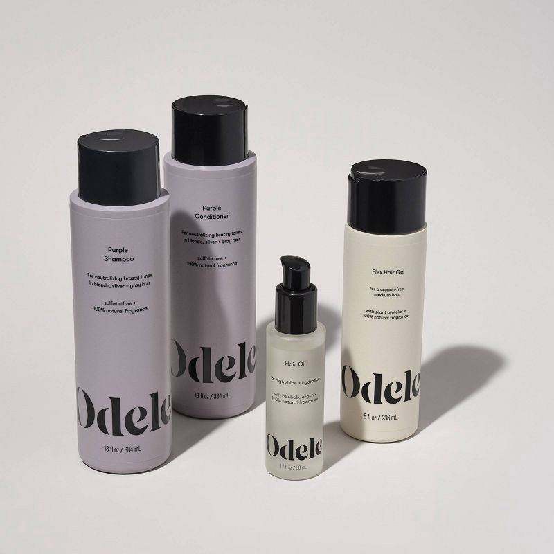 slide 6 of 6, Odele Flex Hair Gel Curl Enhancing, Shine Enhancing, Smoothing and Texturizing Hair Treatments - Crunch Free + Medium Hold - 8 fl oz, 8 fl oz