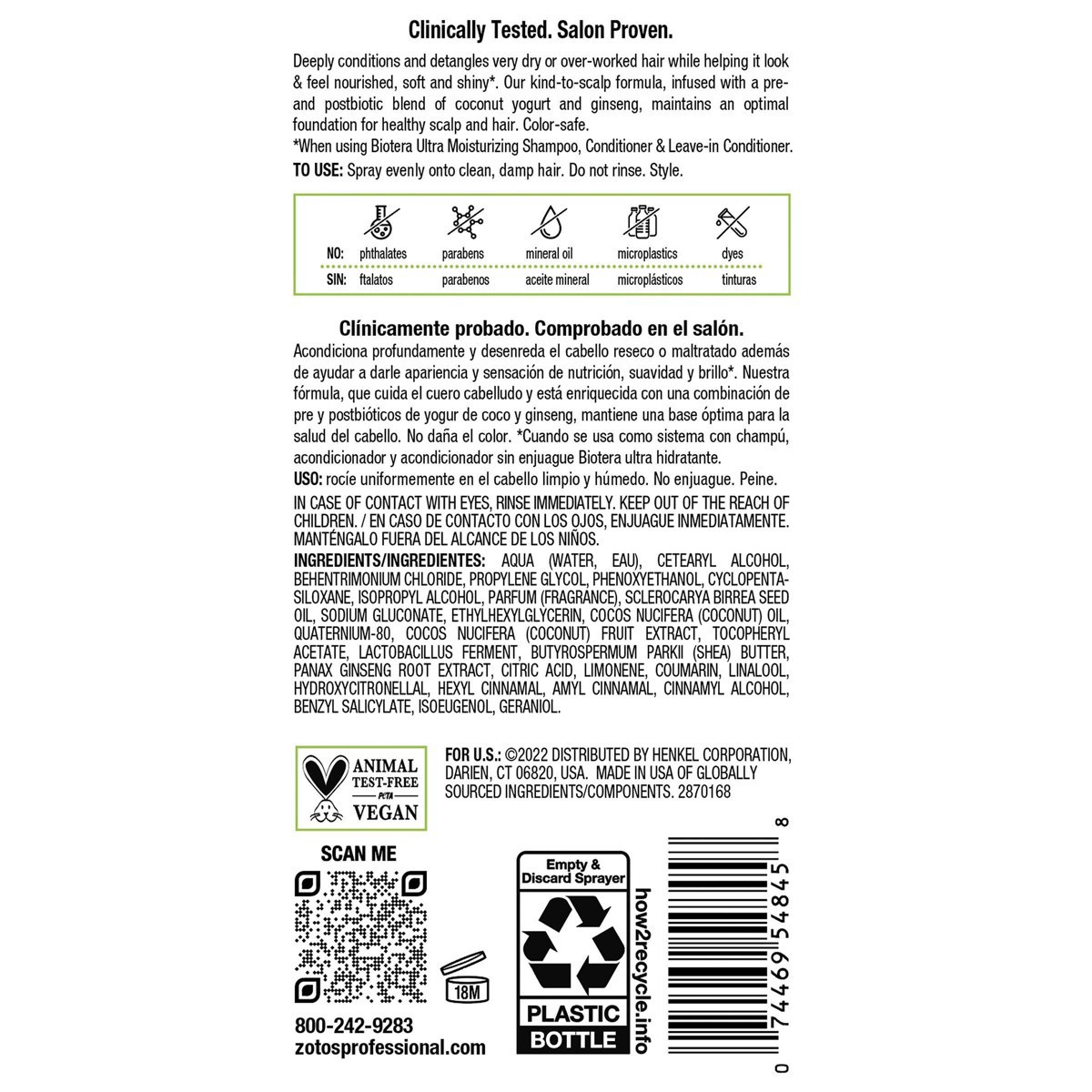 slide 2 of 6, Biotera Ultra Leave in Conditioner - 8 fl oz, 8 fl oz