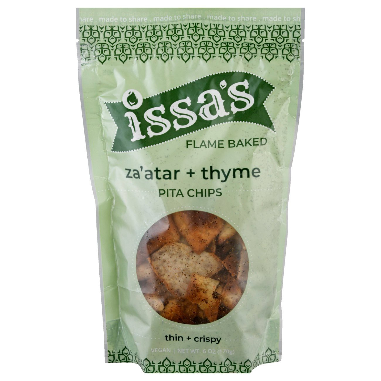 slide 1 of 1, Issa's Za'atar + Thyme Pita Chips 6 oz, 6 oz