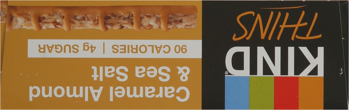 slide 2 of 9, KIND Thins, Caramel Almond & Sea Salt, 0.74 oz, 10 Count, 7.4 oz