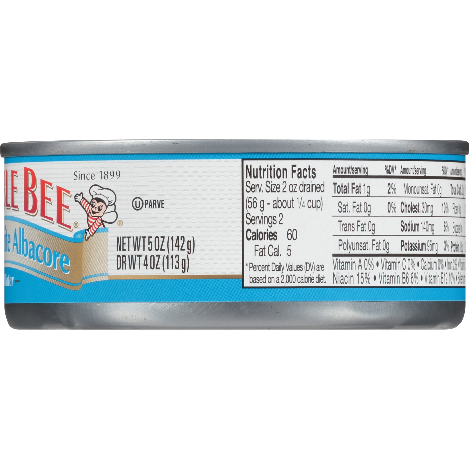 slide 6 of 8, Bumble Bee Chunk White Albacore Tuna In Water (Can), 1 ct