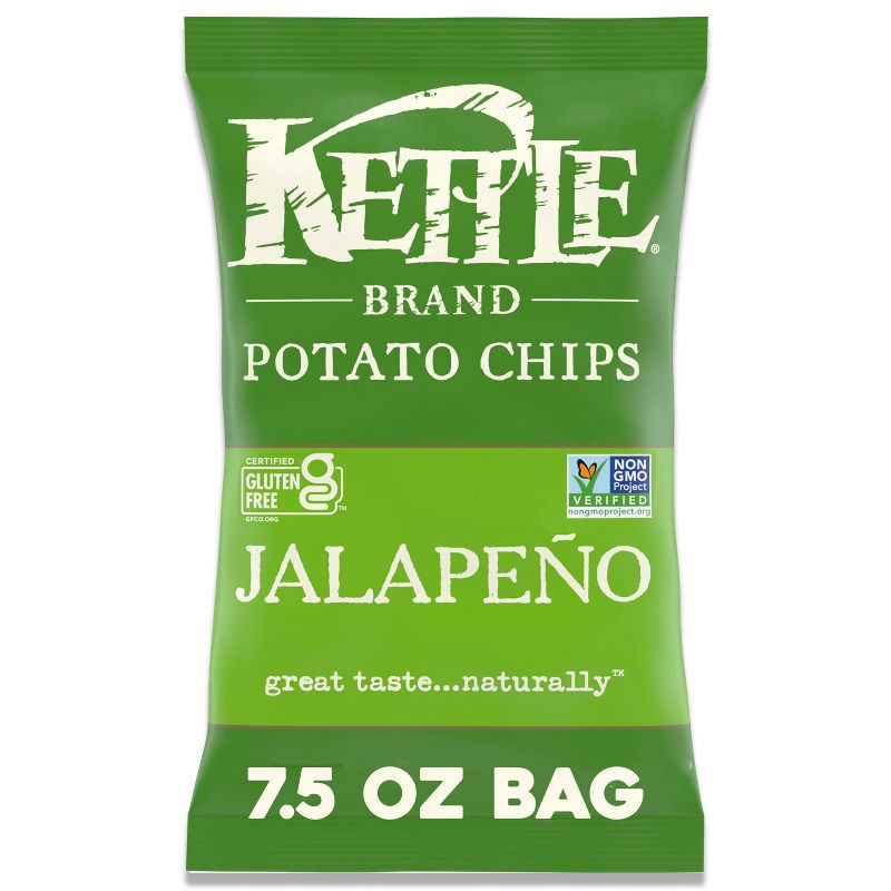 slide 1 of 7, Kettle Brand Jalapeno Kettle Potato Chips - 7.5oz, 7.5 oz