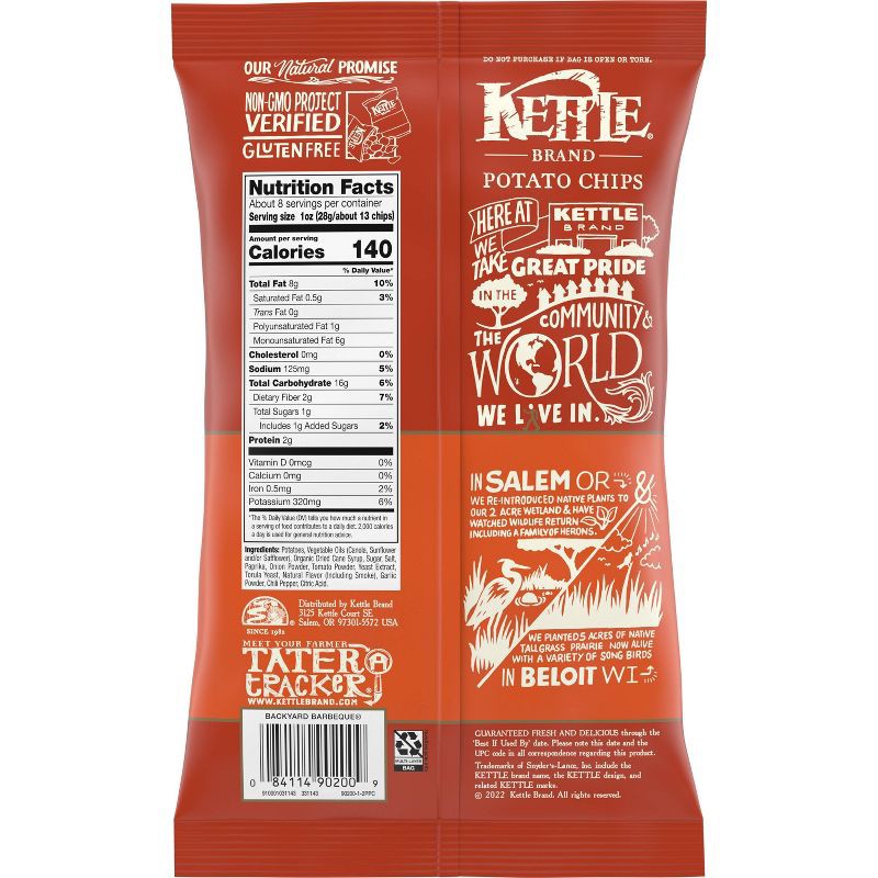 slide 2 of 7, Kettle Brand Backyard Barbeque Kettle Potato Chips - 7.5oz, 7.5 oz