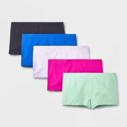 Girls' 5pk Seamless Chevron Boy Shorts - All In Motion™ XL