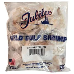 Jubilee U/15 Count Peeled Tail-On Wild Gulf White Shrimp