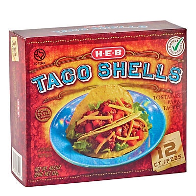 slide 1 of 1, H-E-B Taco Shells, 12 ct