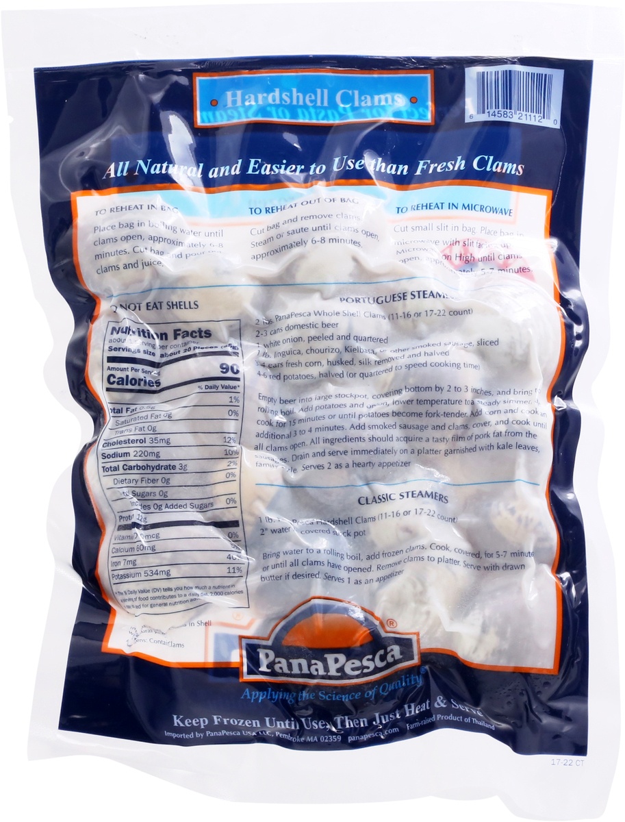 slide 4 of 9, Panapesca Hardshell Clams 1 lb Package, per lb