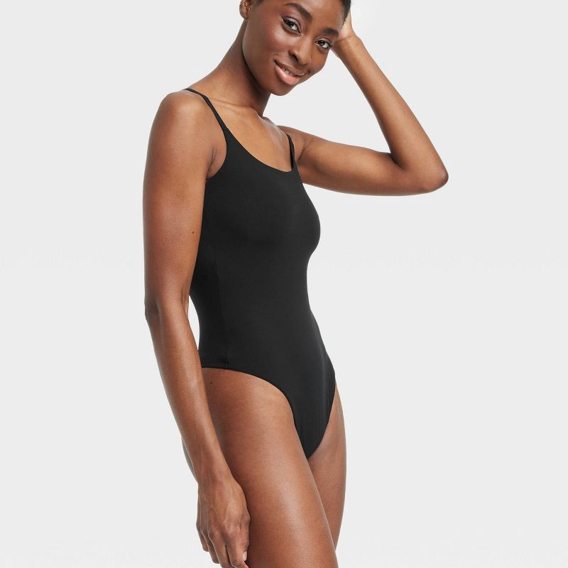 Women's Stretch Cami Bodysuit - Auden Black L 1 ct